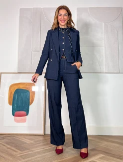 Blazer jeans botones