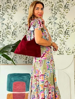 Bolso aros ideal marsala