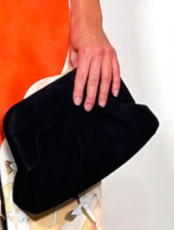 Bolso fruncido ideal negro