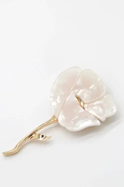 Broche Flor nacar