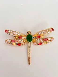 Broche Maravilloso Libélula verde