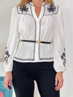 Camisa bordada Celine
