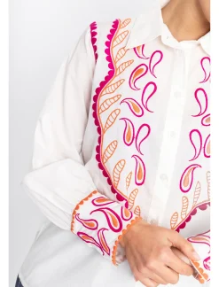 Camisa bordada muy diferente buganvilla