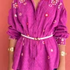 Camisa bordados buganvilla