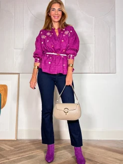 Camisa bordados buganvilla