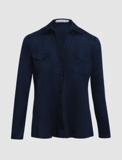 Camisa de Viscosa Marino – Elegancia y Confort