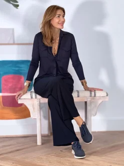 Camisa de Viscosa Marino – Elegancia y Confort