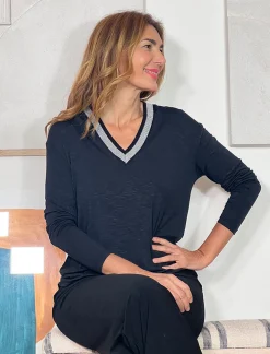 CAMISETA DE VISCOSA LAURA NEGRO