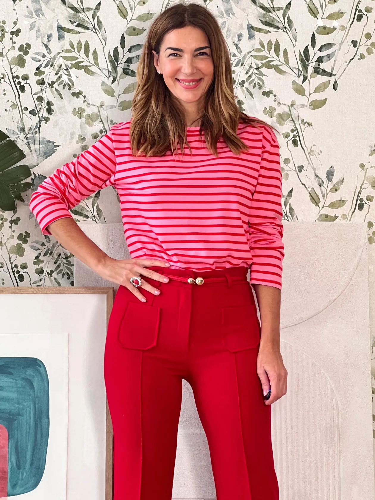 Camiseta marinera muy chic rosa