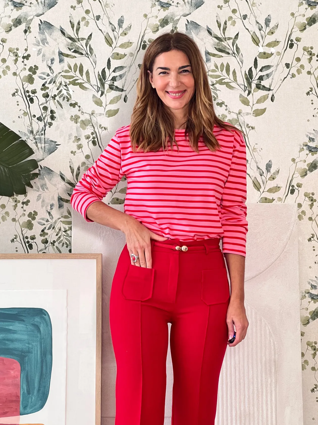Camiseta marinera muy chic rosa