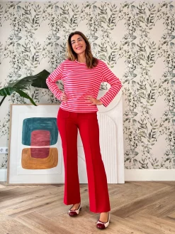 Camiseta marinera muy chic rosa