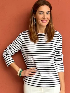 Camiseta Marinera Muy Chic blanca negra