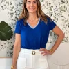 Camiseta muy soft azul royal