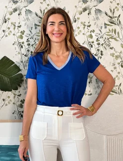 Camiseta muy soft azul royal