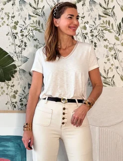 Camiseta muy soft beige