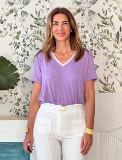 Camiseta muy soft lila