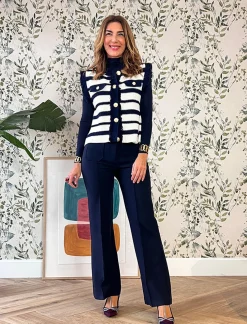 Chaleco Coco rayas marino
