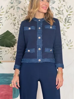 Chaqueta denim punto