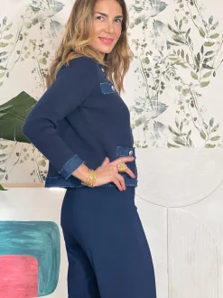 Chaqueta denim punto