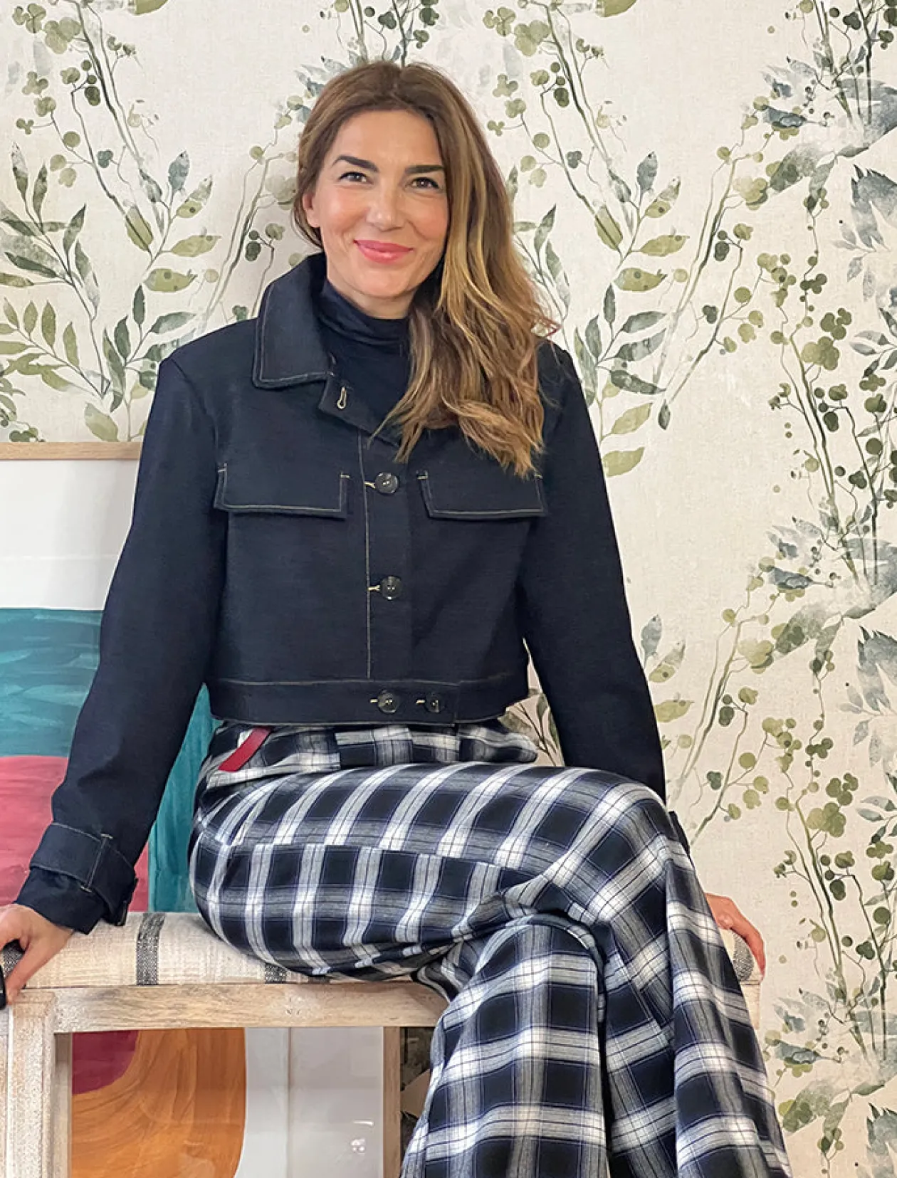 Chaqueta jeans vestida