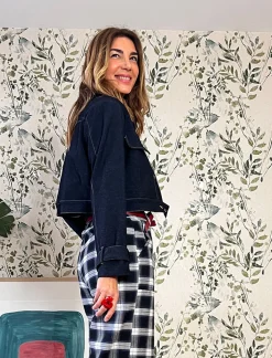 Chaqueta jeans vestida