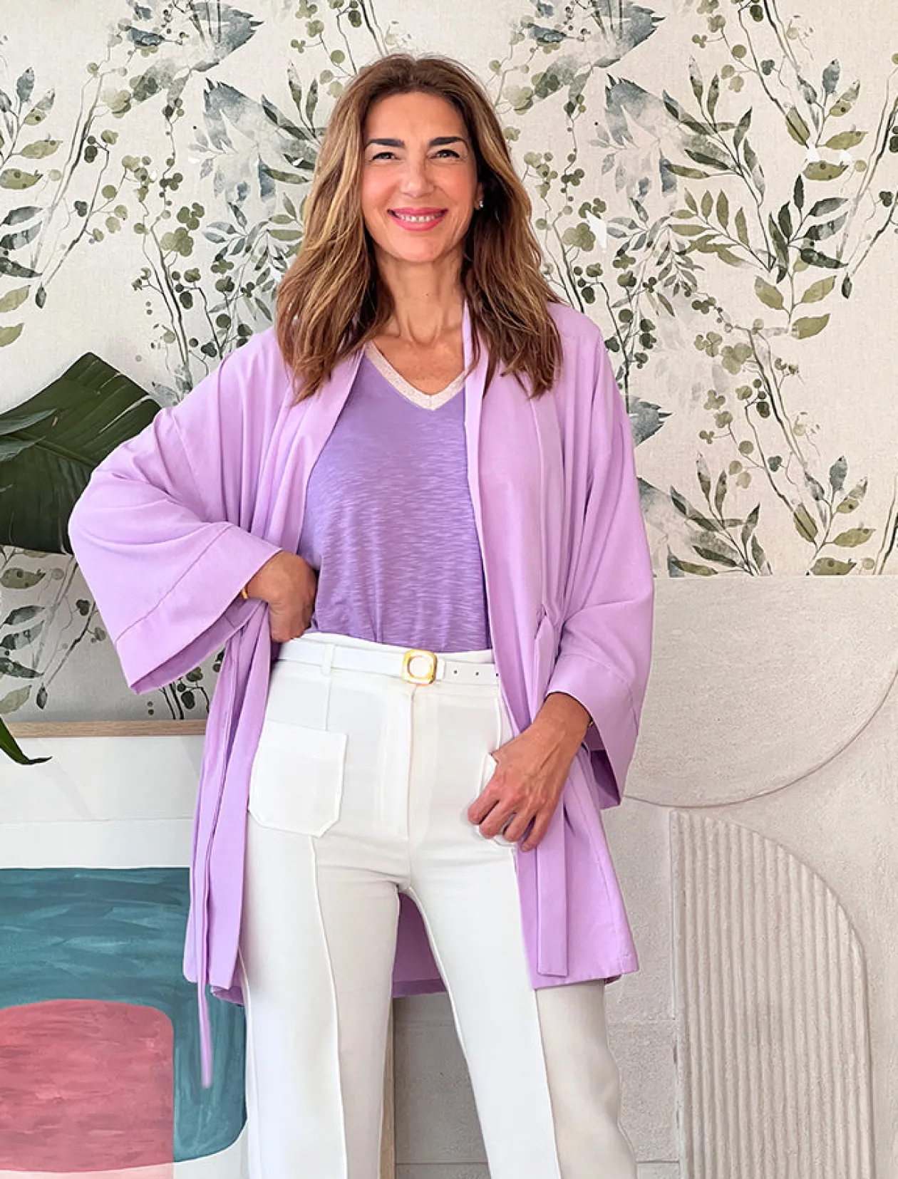 Chaqueta Kimono Muy Chic Lila
