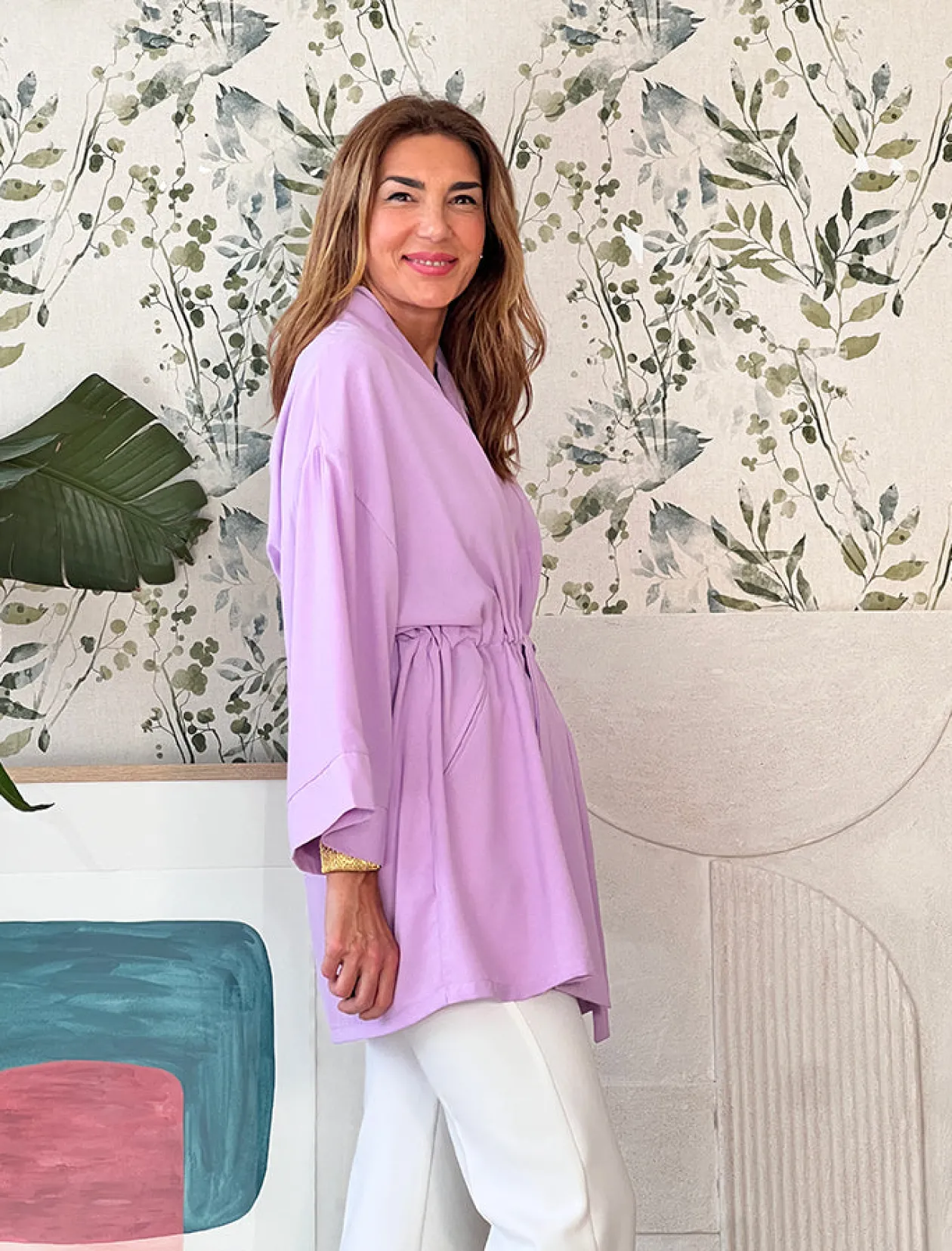 Chaqueta Kimono Muy Chic Lila