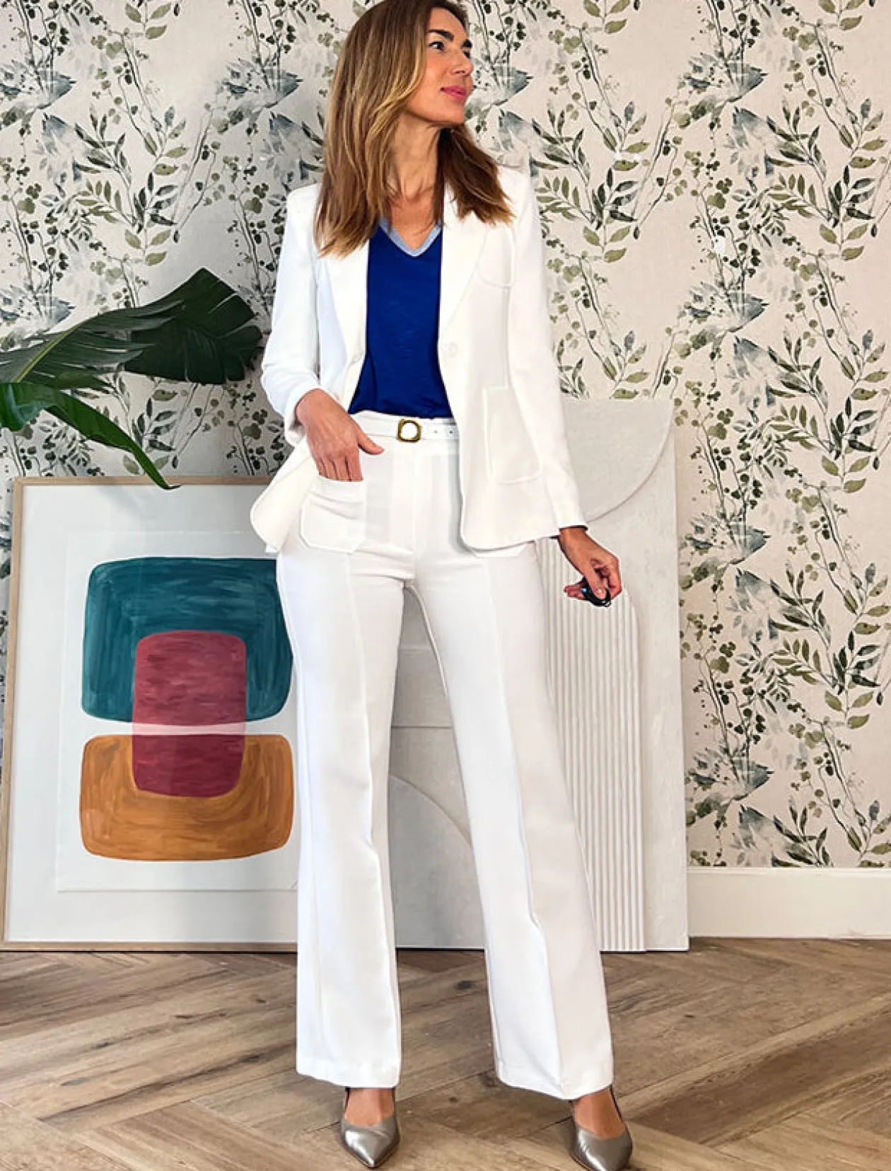 Chaqueta Slim chic blanca
