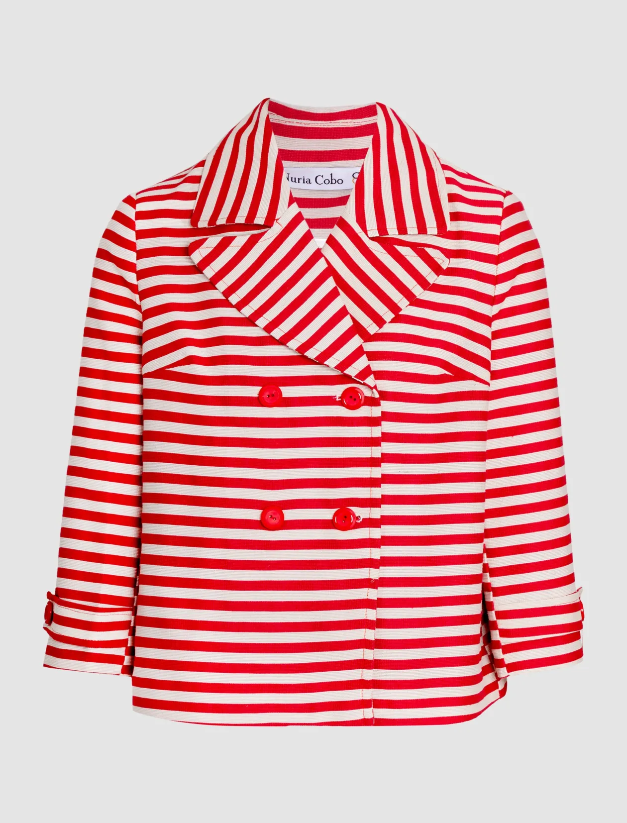 Chaqueta superbonita rayas rojas