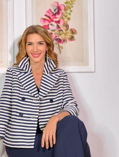 Chaqueta superbonita rayas marino