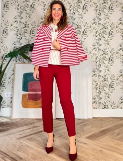 Chaqueta superbonita rayas rojas