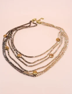 Collar esmeralda tostado