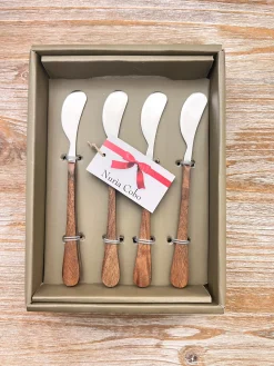CUCHILLOS MANTEQUILLA MADERA (Set de 4)
