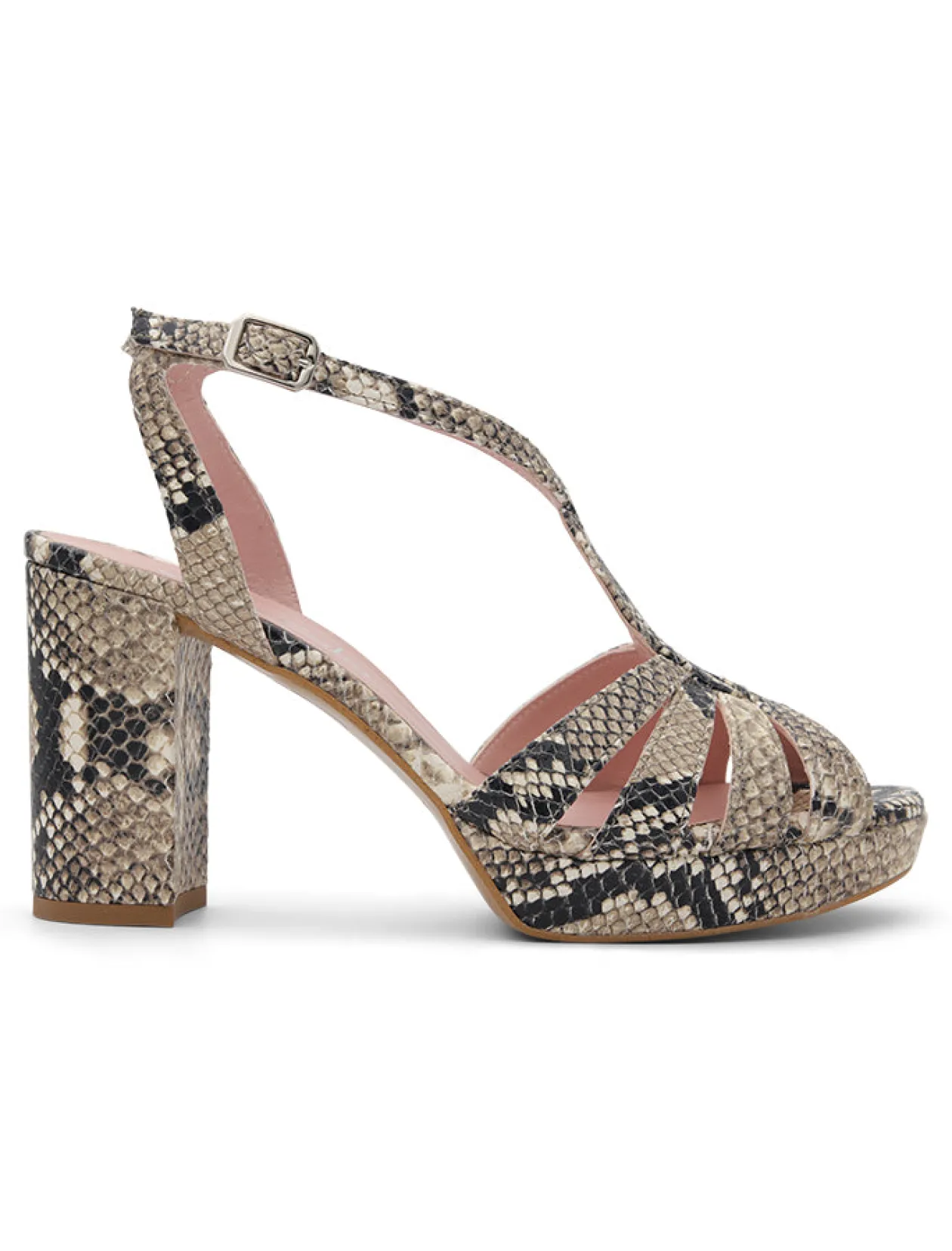 Estrella Print tacón ancho