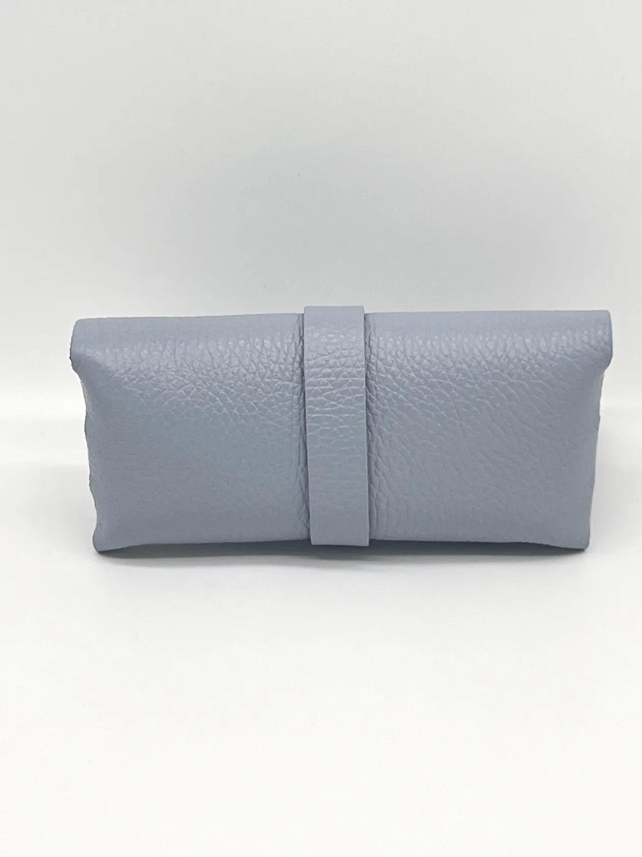 Funda de gafas de piel celeste