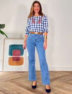 Jeans botones chic denim