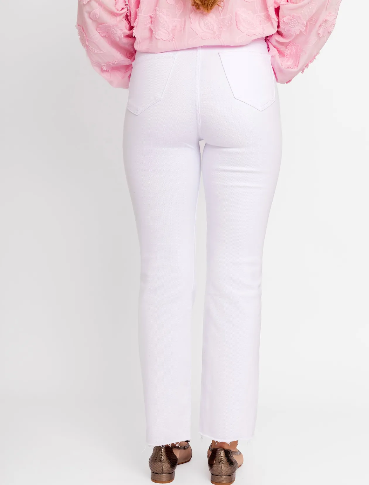 Jeans flare bonito blanco ÚLTIMA XS-M-L