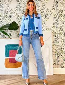 Jeans más bolsillos claro