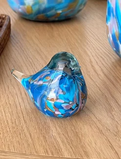 PAJARO CRISTAL AZUL