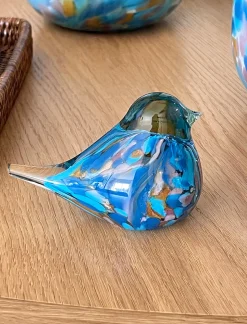 PAJARO CRISTAL AZUL
