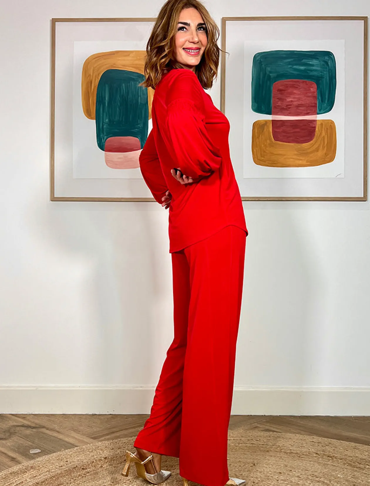 PANTALON SOFT FAVORECEDOR ROJO