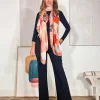 Pañuelo de seda impresionista chic