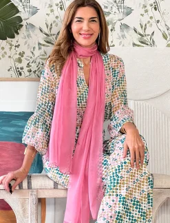 Pañuelo Fluido de Seda Rosa palo