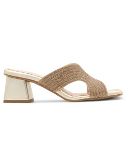 SANDALIA STRASS CHIC ORO