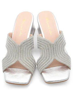 SANDALIA STRASS CHIC PLATA