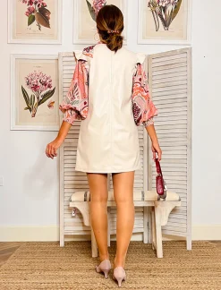 VESTIDO CHIC VOLANTE IDEAL HIELO