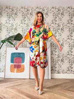 Vestido de seda Floreale