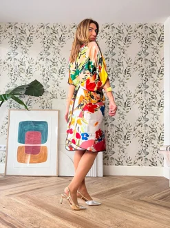 Vestido de seda Floreale