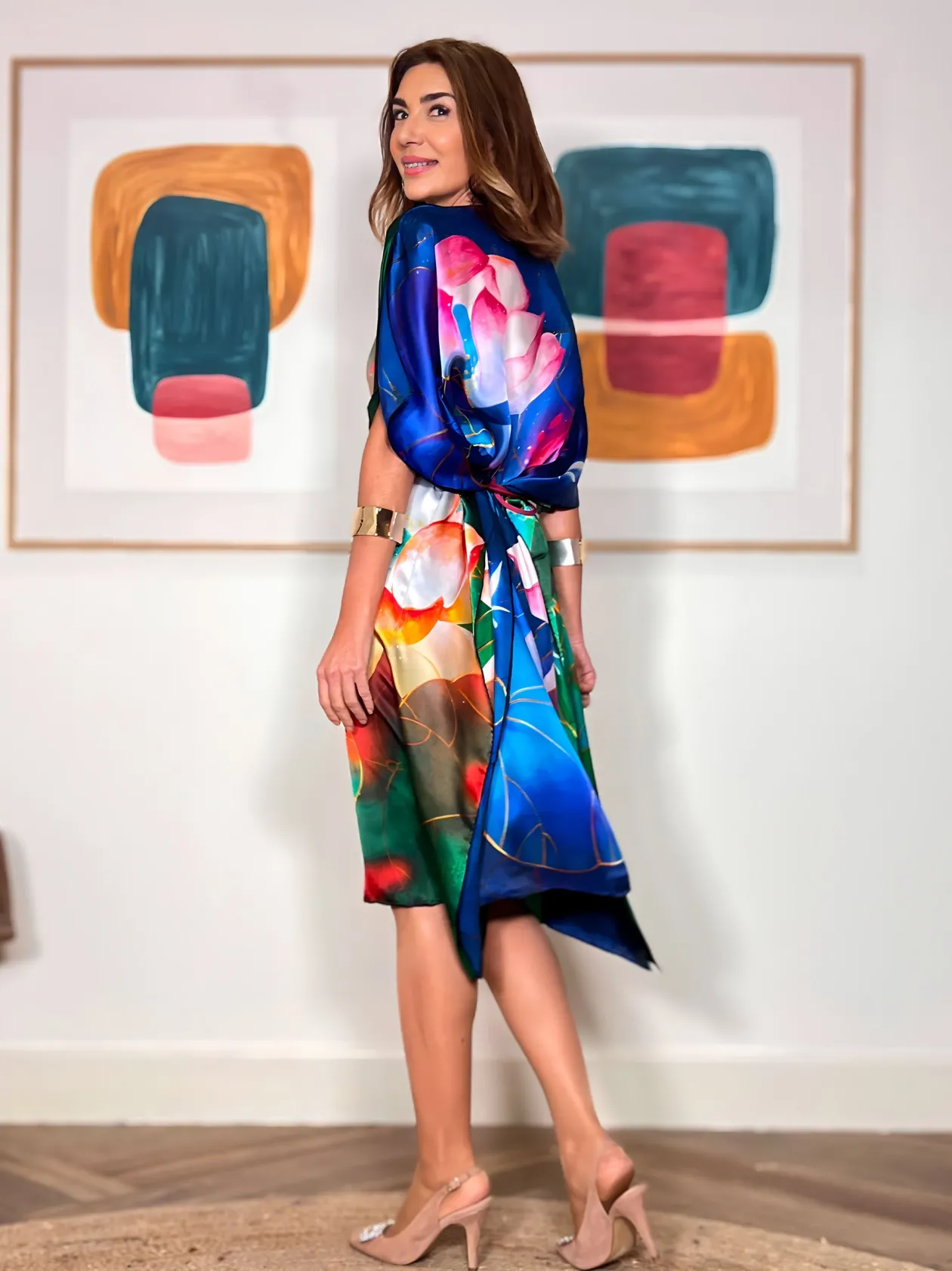 Vestido de seda Loto mágico