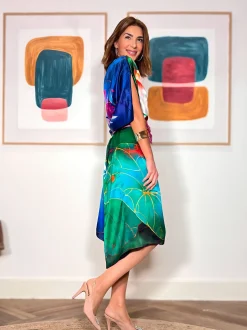 Vestido de seda Loto mágico